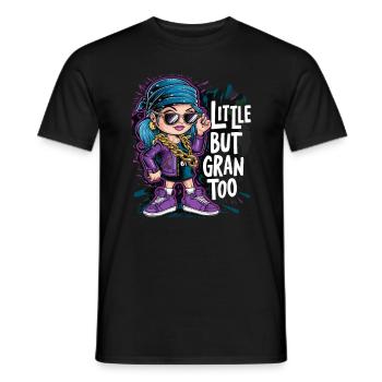 Cooles Mädchen mit blauen Haaren und Sonnenbrille - Männer T-Shirt - Schwarz - Vorne - AI Model Male 178 light (178cm)