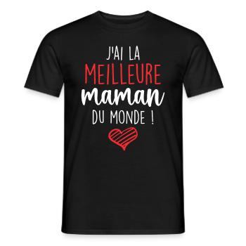 Die beste Mutter - Ich habe die beste Mutter der Welt - Männer T-Shirt - Schwarz - Vorne - AI Model Male 178 light (178cm)
