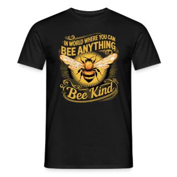 Bee Anything Bee Kind - Männer T-Shirt - Schwarz - Vorne - AI Model Male 178 light (178cm)