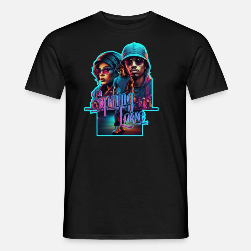 SPring Love - Männer T-Shirt - Schwarz