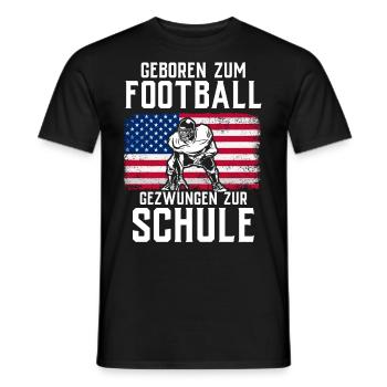American Football Tshirt Herren Kinder Football - Männer T-Shirt - Schwarz - Vorne - AI Model Male 178 light (178cm)