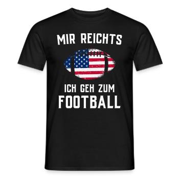 American Football Tshirt Men's Kids Football - Men's T-Shirt - black - Front - AI Model Male 178 light (178cm)