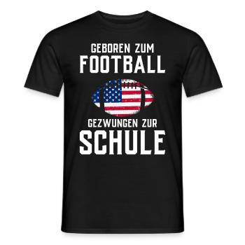 American Football Tshirt Men's Kids Football - Men's T-Shirt - black - Front - AI Model Male 178 light (178cm)