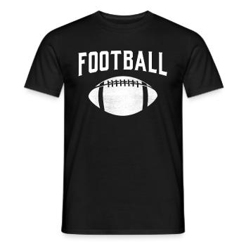 American Football Gift Kids Football Player - Men's T-Shirt - black - Front - AI Model Male 178 light (178cm)