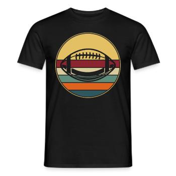 American Football Gift Kids Football Player - Men's T-Shirt - black - Front - AI Model Male 178 light (178cm)