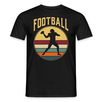 American Football Gift Kids Football Player - Men's T-Shirt - black - Front - AI Model Male 178 light (178cm)