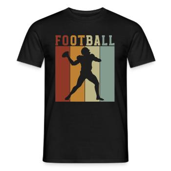 American Football Tshirt Men's Kids Football - Men's T-Shirt - black - Front - AI Model Male 178 light (178cm)