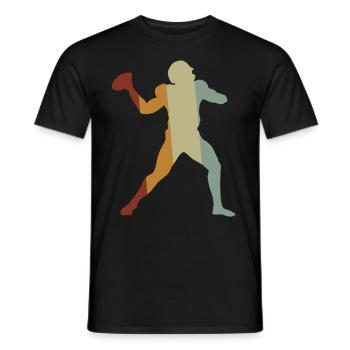 American Football Tshirt Men's Kids Football - Men's T-Shirt - black - Front - AI Model Male 178 light (178cm)