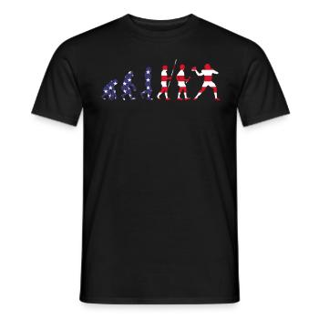 American Football Tshirt Men's Kids Football - Men's T-Shirt - black - Front - AI Model Male 178 light (178cm)