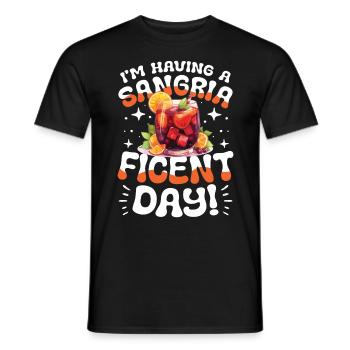 I'm Having a Sangria-Ficent Day - Männer T-Shirt - Schwarz - Vorne - AI Model Male 178 light (178cm)