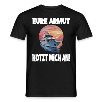 Yacht Reichtum Neid Boot Erfolg Zeigen - Männer T-Shirt - Schwarz - Vorne - AI Model Male 178 light (178cm)