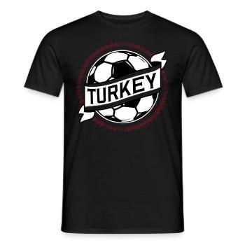 Turkey Gift Turkey Football Soccer Europe Turk - Men's T-Shirt - black - Front - AI Model Male 178 light (178cm)