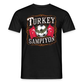 Turkey Gift Turkey Football Soccer Europe Turk - Men's T-Shirt - black - Front - AI Model Male 178 light (178cm)