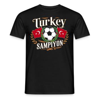 Turkey Gift Turkey Football Soccer Europe Turk - Men's T-Shirt - black - Front - AI Model Male 178 light (178cm)