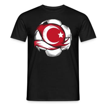 Turkey Gift Turkey Football Soccer Europe Turk - Men's T-Shirt - black - Front - AI Model Male 178 light (178cm)