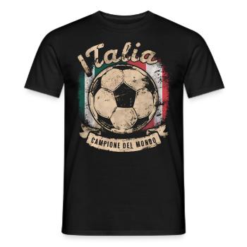Maillot Italie 2024 Italie Italie Rome Turin Milan - T-shirt homme - noir - Devant - AI Model Male 178 light (178cm)
