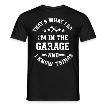 Mécanicien automobile, mécatronicien, technicien tournevis, dictons - T-shirt homme - noir - Devant - AI Model Male 178 light (178cm)