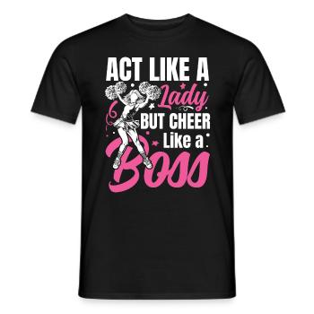 Cheer Your Heart Out für eine Cheerleaderin - Männer T-Shirt - Schwarz - Vorne - AI Model Male 178 light (178cm)