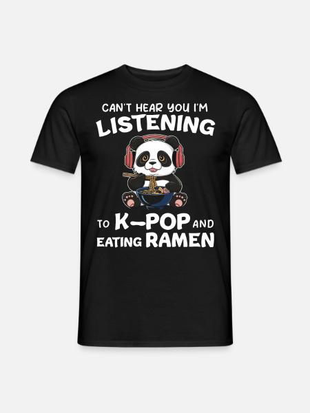 Panda Panda Bear Funny - Men's T-Shirt - black