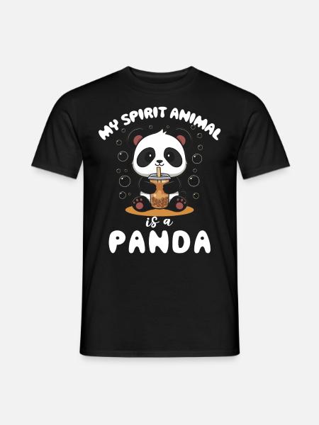 Panda Panda Bear Funny - Men's T-Shirt - black