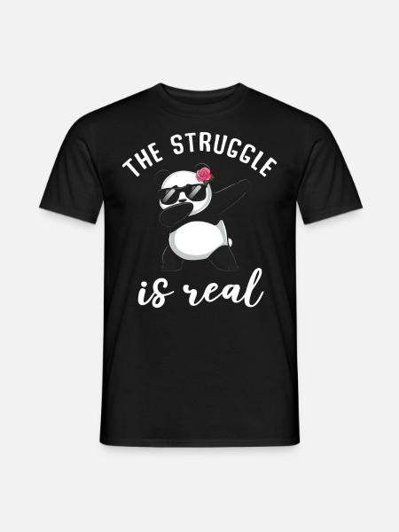 Panda Panda Bear Funny - Men's T-Shirt - black