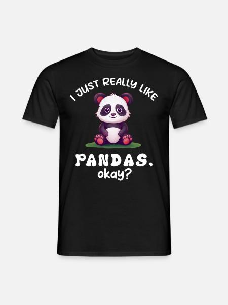 Panda Panda Bear Funny - Men's T-Shirt - black