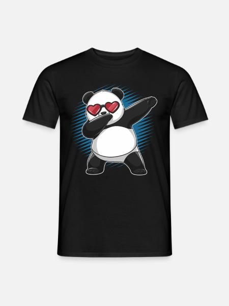 Panda Panda Ours Drôle - T-shirt homme - noir