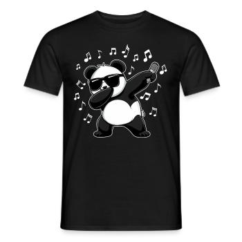 Panda Panda Bear Funny - Men's T-Shirt - black - Front - AI Model Male 178 light (178cm)
