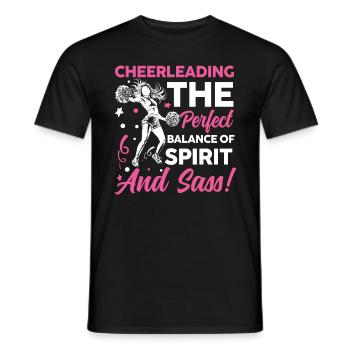 Cheerleading The Perfect Balance of Spirit - Männer T-Shirt - Schwarz - Vorne - AI Model Male 178 light (178cm)
