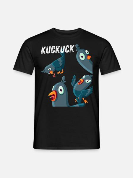 KUCKUCK - Männer T-Shirt - Schwarz