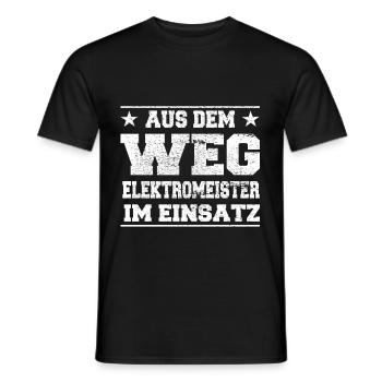Aus dem Weg Elektromeister im Einsatz Design - Männer T-Shirt - Schwarz - Vorne - AI Model Male 178 light (178cm)