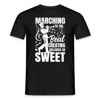 Marching To The Beat Creating Melodies So Sweet - Männer T-Shirt - Schwarz - Vorne - AI Model Male 178 light (178cm)
