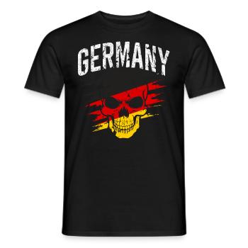 Allemagne Allemagne Allemand GER Almanya Alemania - T-shirt homme - noir - Devant - AI Model Male 178 light (178cm)