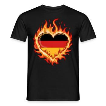 Allemagne Allemagne Allemand GER Almanya Alemania - T-shirt homme - noir - Devant - AI Model Male 178 light (178cm)