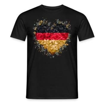 Allemagne Allemagne Allemand GER Almanya Alemania - T-shirt homme - noir - Devant - AI Model Male 178 light (178cm)