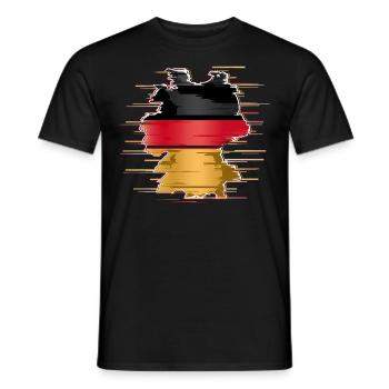 Germany German German GER Almanya Alemania - Men's T-Shirt - black - Front - AI Model Male 178 light (178cm)