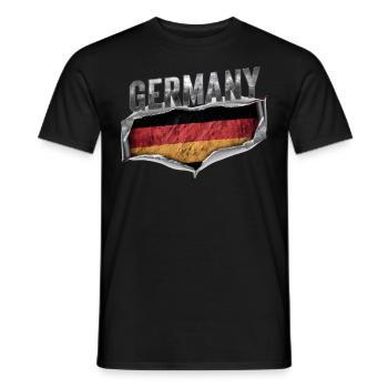 Germany German German GER Almanya Alemania - Men's T-Shirt - black - Front - AI Model Male 178 light (178cm)