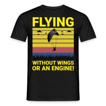 Paragliding Pilot Paraglider Adventures Flying - Men's T-Shirt - black - Front - AI Model Male 178 light (178cm)