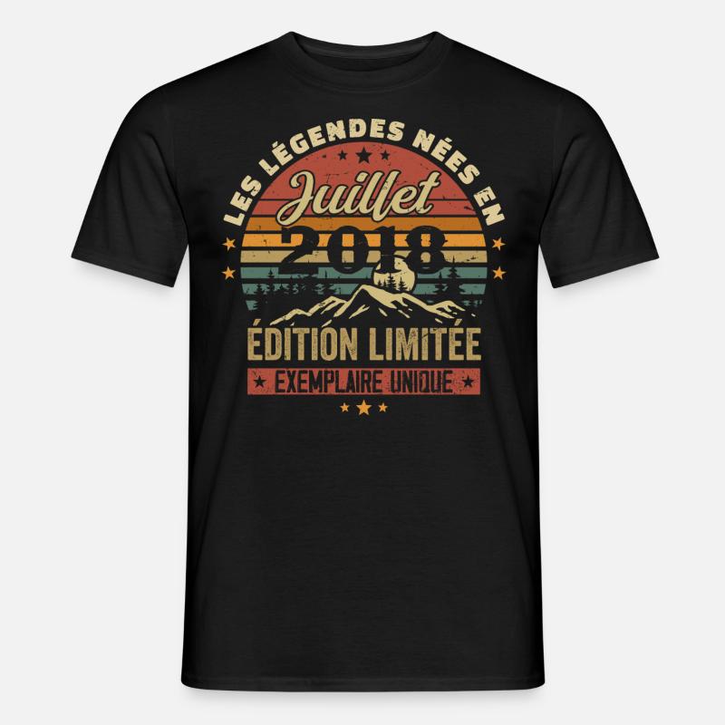 Juli 2018 Jahrgangs-Jubiläum 2018 Juli - Männer T-Shirt - Schwarz