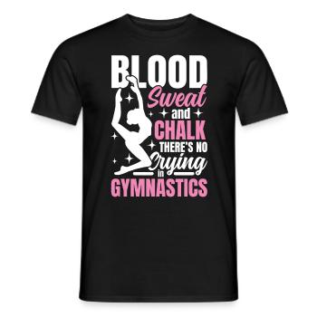 Sweat Chalk There's No Crying in Gymnastics - Männer T-Shirt - Schwarz - Vorne - AI Model Male 178 light (178cm)