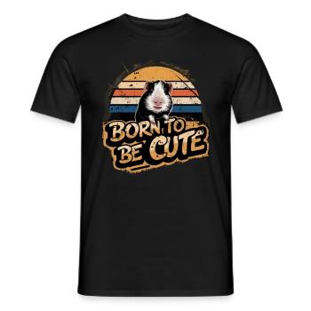 Born To Be Cute Meerschweinchen - Männer T-Shirt - Schwarz - Vorne - AI Model Male 178 light (178cm)