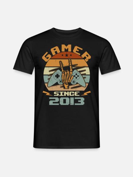 Gamer Since 2013 - Gaming Cadeau Anniversaire 2013 - T-shirt homme - noir