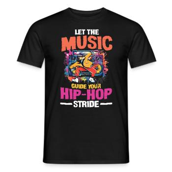 Let The Music Guide Your Hip Hop Stride - Männer T-Shirt - Schwarz - Vorne - AI Model Male 178 light (178cm)