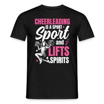 Cheerleading a Sport Tumbles and Lifts Spirits - Männer T-Shirt - Schwarz - Vorne - AI Model Male 178 light (178cm)