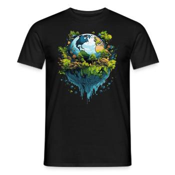 Respektier Muttererde Unseren Planeten Natur - Männer T-Shirt - Schwarz - Vorne - AI Model Male 178 light (178cm)