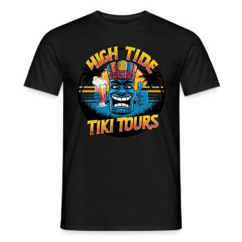 Tiki Kultur Maori Maske für einen Tkik Fans - Männer T-Shirt - Schwarz - Vorne - AI Model Male 178 light (178cm)