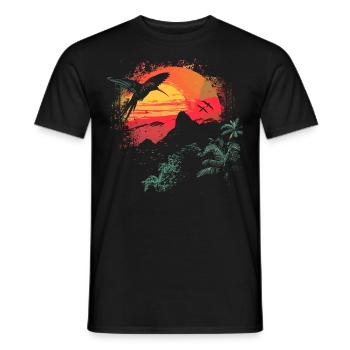 hummingbird, bird, nature, animals, wilderness, nectar - Men's T-Shirt - black - Front - AI Model Male 178 light (178cm)