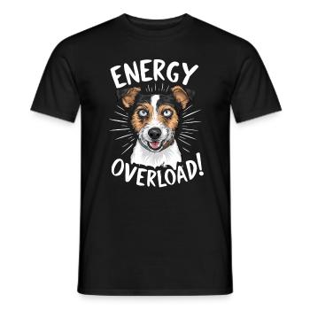 Foxterrier Hund High Energy - Männer T-Shirt - Schwarz - Vorne - AI Model Male 178 light (178cm)