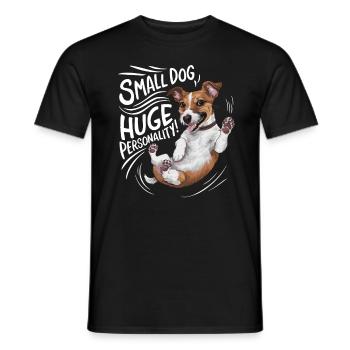 Foxterrier Hund Small Dog With Huge Personality - Männer T-Shirt - Schwarz - Vorne - AI Model Male 178 light (178cm)