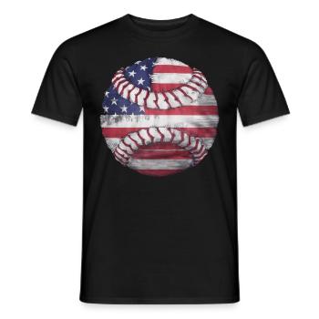 Baseball Men Women Kids Player Pitcher Softball - Männer T-Shirt - Schwarz - Vorne - AI Model Male 178 light (178cm)